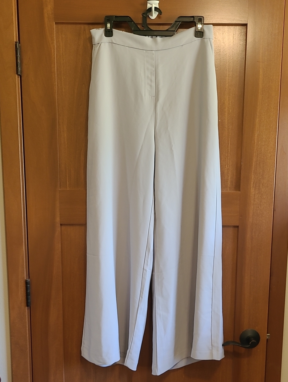 Zenana Outfitters Wide Leg Pants in Light Gray